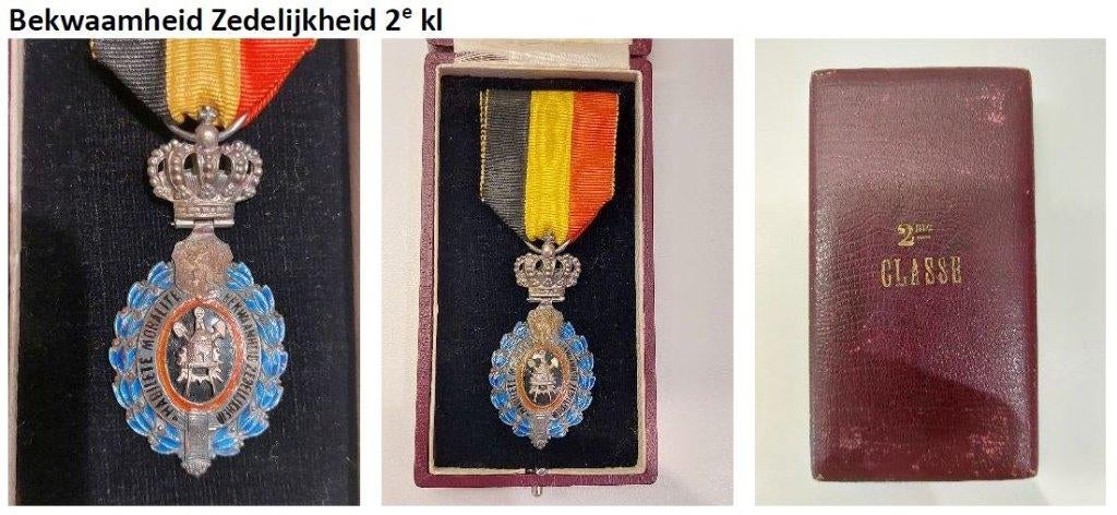 Medaille Ereteken Bekwaamheid Zedelijkheid 2de klasse, Postzegels en Munten, Penningen en Medailles, Ophalen