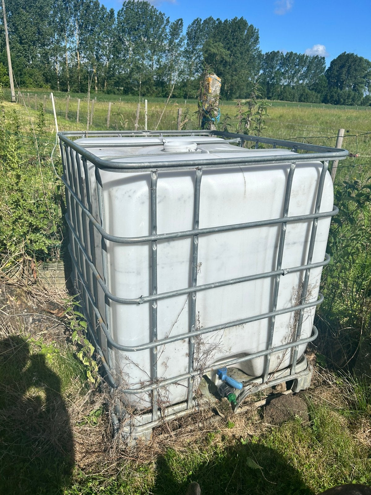 Ibc vat, Ophalen, Kunststof, Gebruikt, Met kraantje