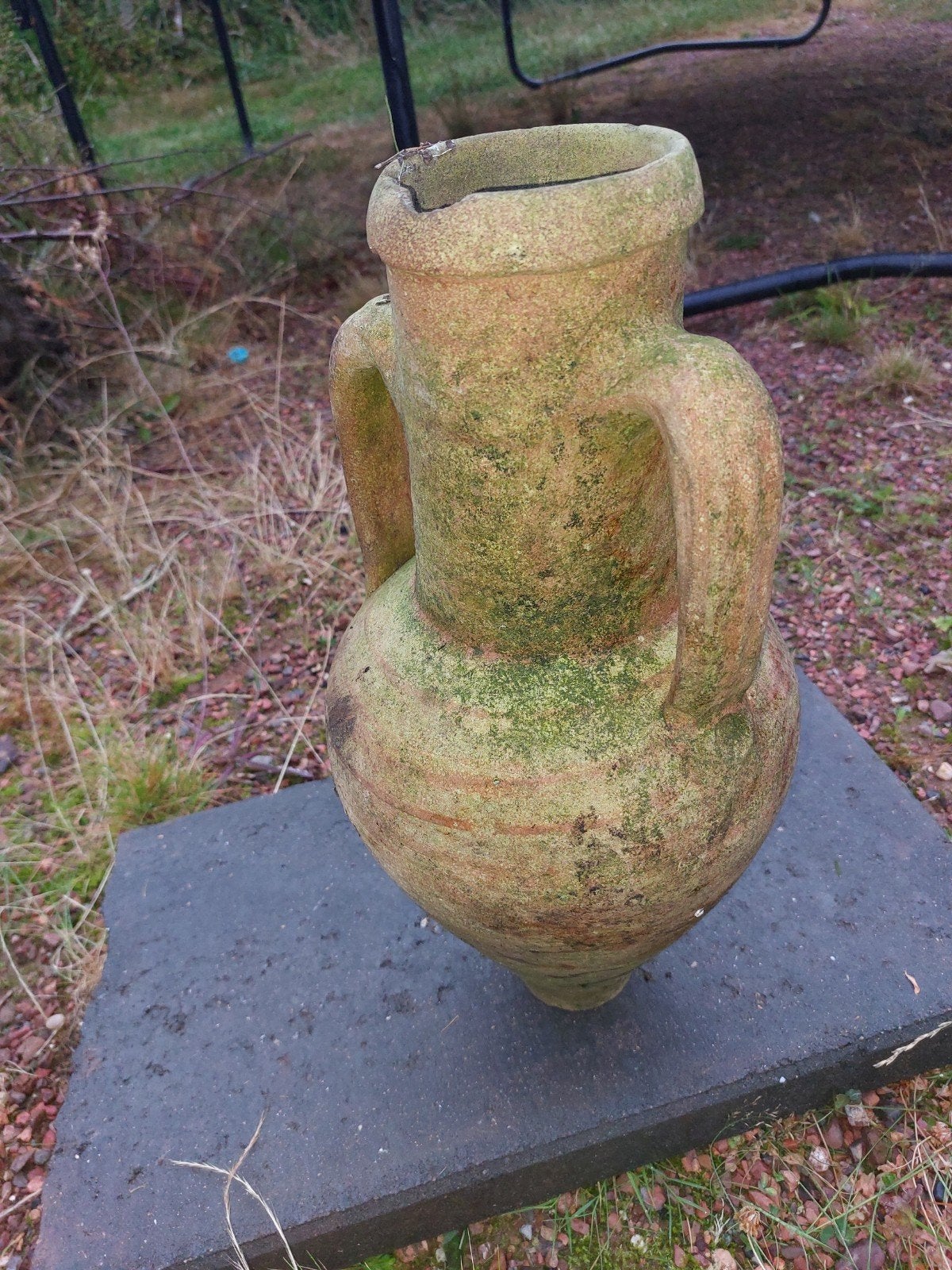 Vase amphore en terre cuite — vase de jardin décoratif, Jardin & Terrasse, Enlèvement