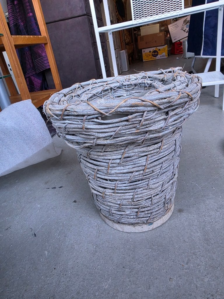 Rieten bloembakken 3 in een, Tuin en Terras, Ophalen of Verzenden, Zo goed als nieuw