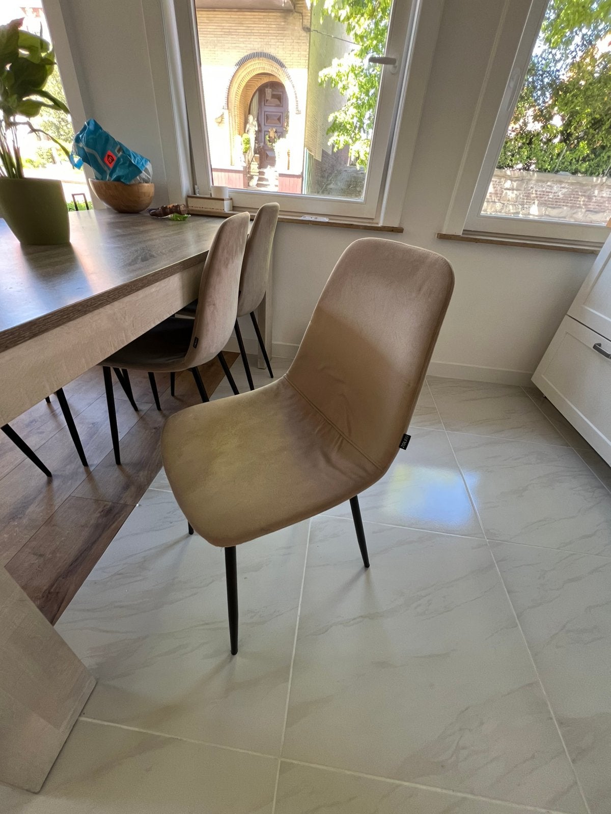 Tafel met 6 stoel, Maison & Meubles, Ameublement | Revêtements de sol, Enlèvement, Comme neuf