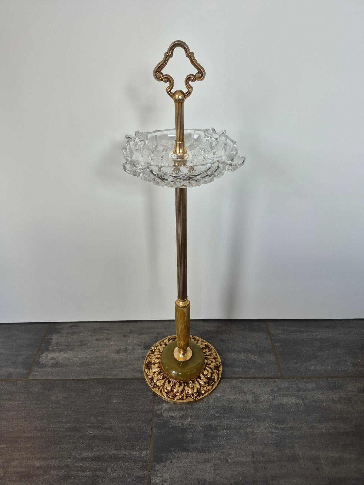 Cendrier sur pied antique/vintage, Antiquités & Art, Enlèvement ou Envoi, Verre