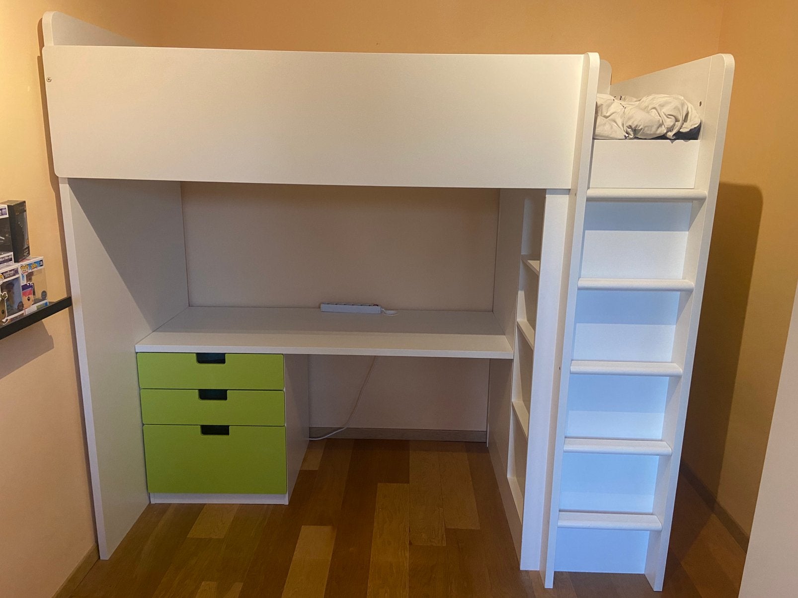 Lit mezzanine avec bureau, Maison & Meubles, Enlèvement, Comme neuf, Une personne