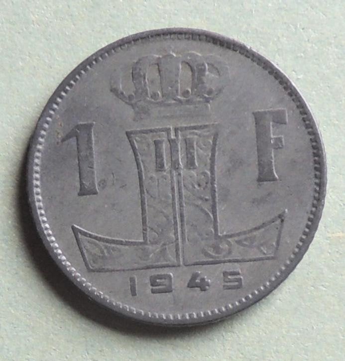 1945 1 frank NLFR, Postzegels en Munten, Munten | België, Verzenden, Metaal, Losse munt