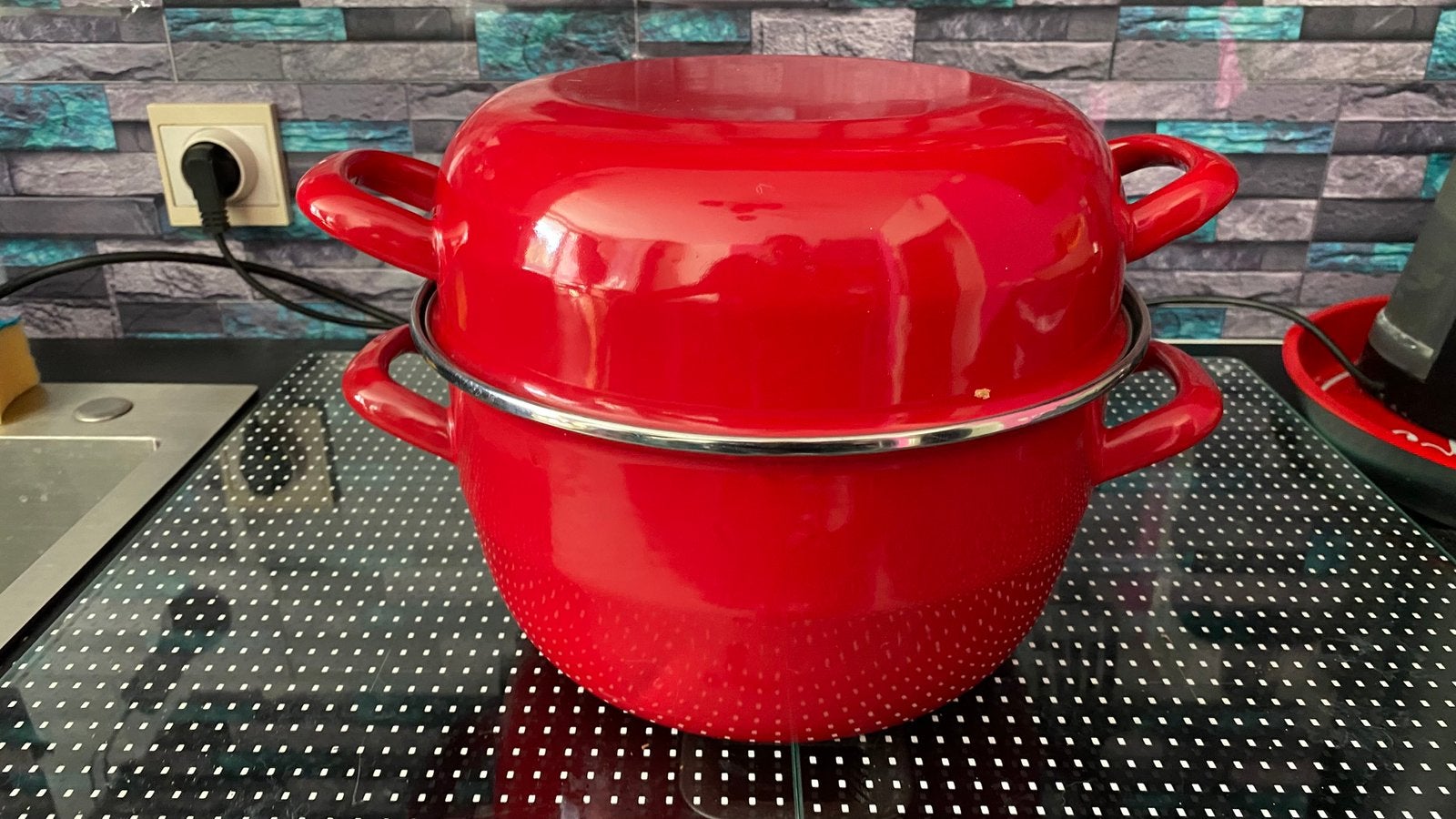 Casserole a moules, Avec couvercle, Enlèvement, Comme neuf, Casserole