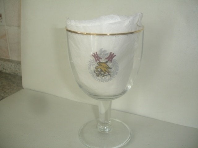 Bierglas Abbaye de Villers, 33cl M22 voor € 1,50, Ophalen of Verzenden, Zo goed als nieuw, Glas of Glazen, Overige merken