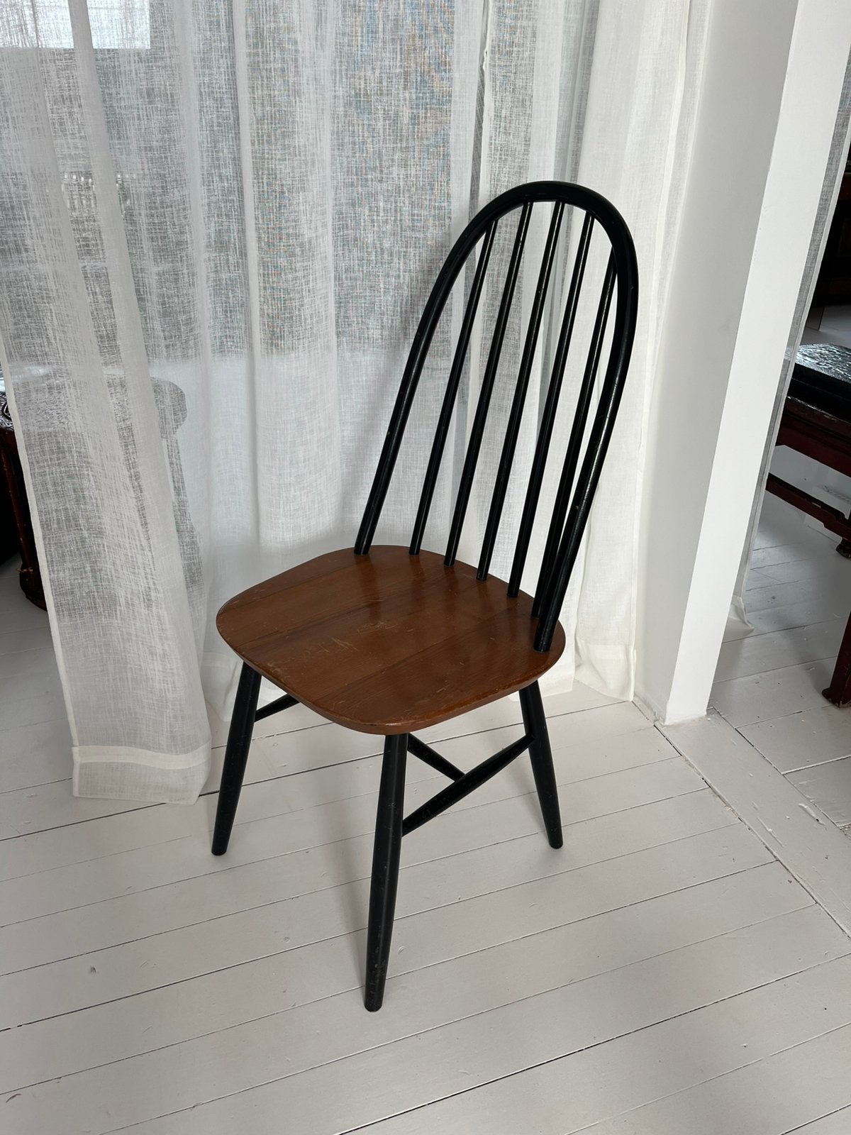 ORIGINELE VINTAGE STOEL SPIJLENSTOEL SCANDI TAPIOVAARA, Ophalen
