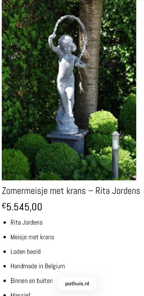 Statue en plomb de Rita Jorden, Gris, 1 mètre - 2 mètres, Enlèvement, Europe