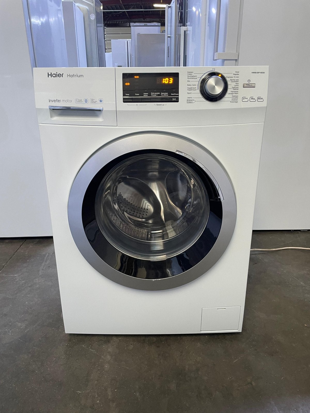 Wasmachine Haier A+++ 8 kg met GARANTIE, Ophalen, Zo goed als nieuw
