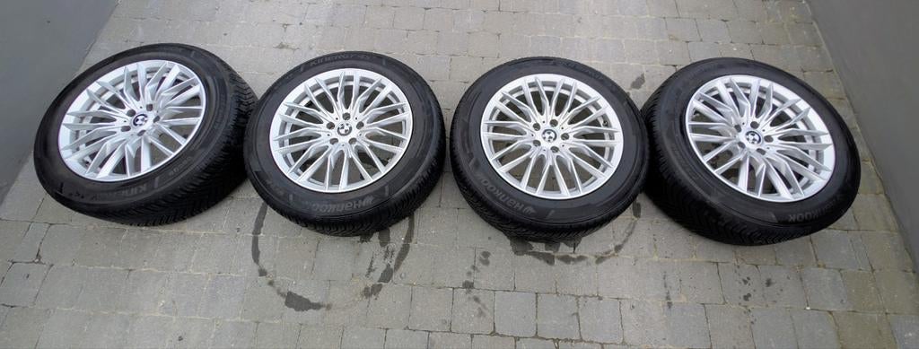 4 jantes BMW X3 (2019) et pneus 4 saisons Hankook 225/60R18, Enlèvement, 4 Saisons, Pneu(s)