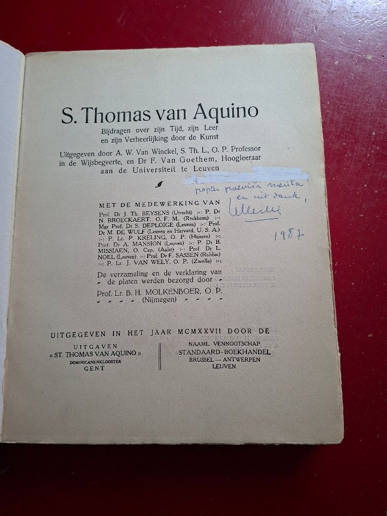 Sint Thomas Van Aquino, Livres, Enlèvement, Utilisé