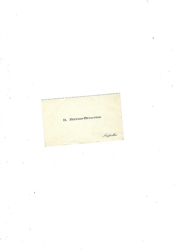 Carte de visite ancienne, Collections, Cartes de naissance & Cartes de visite, Envoi, Carte de visite