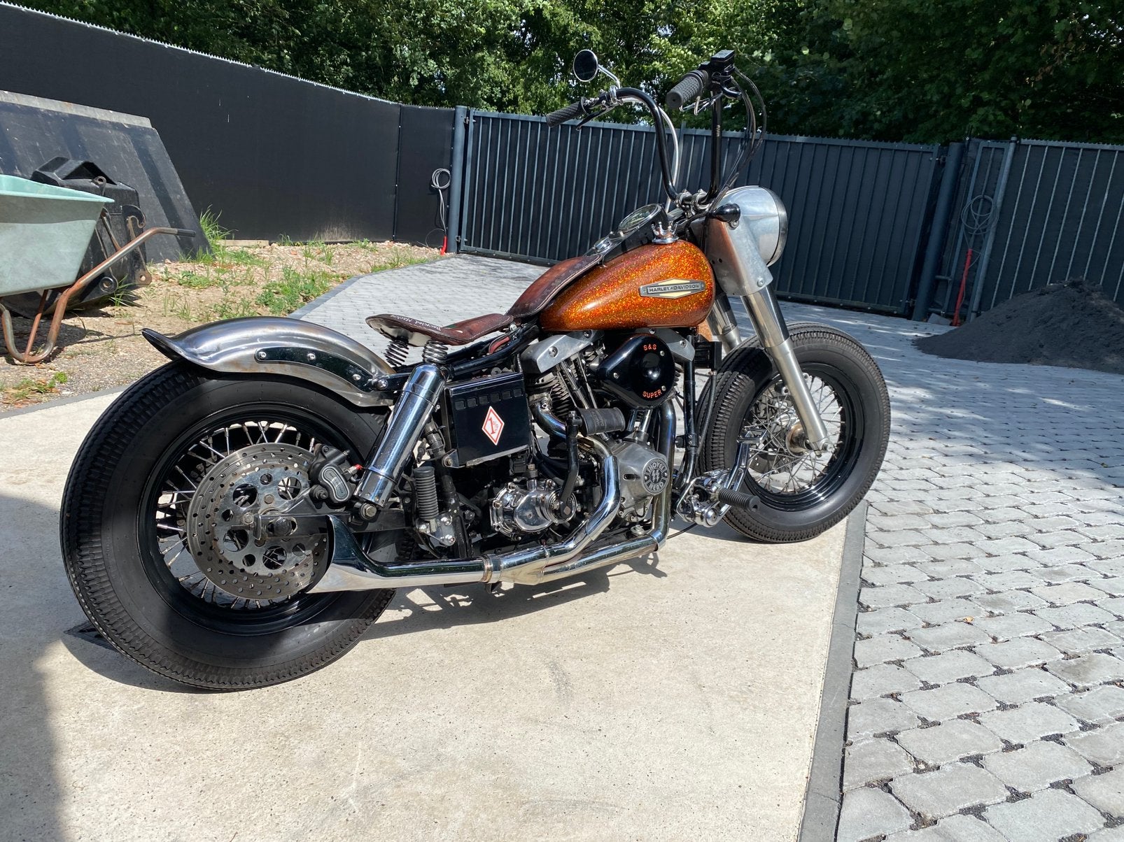 Mooie Harley Shovel, Motos, Motos | Harley-Davidson, Particulier, Chopper, jusqu'à 11 kW, 2 cylindres, Occasion, Occasion, Enlèvement