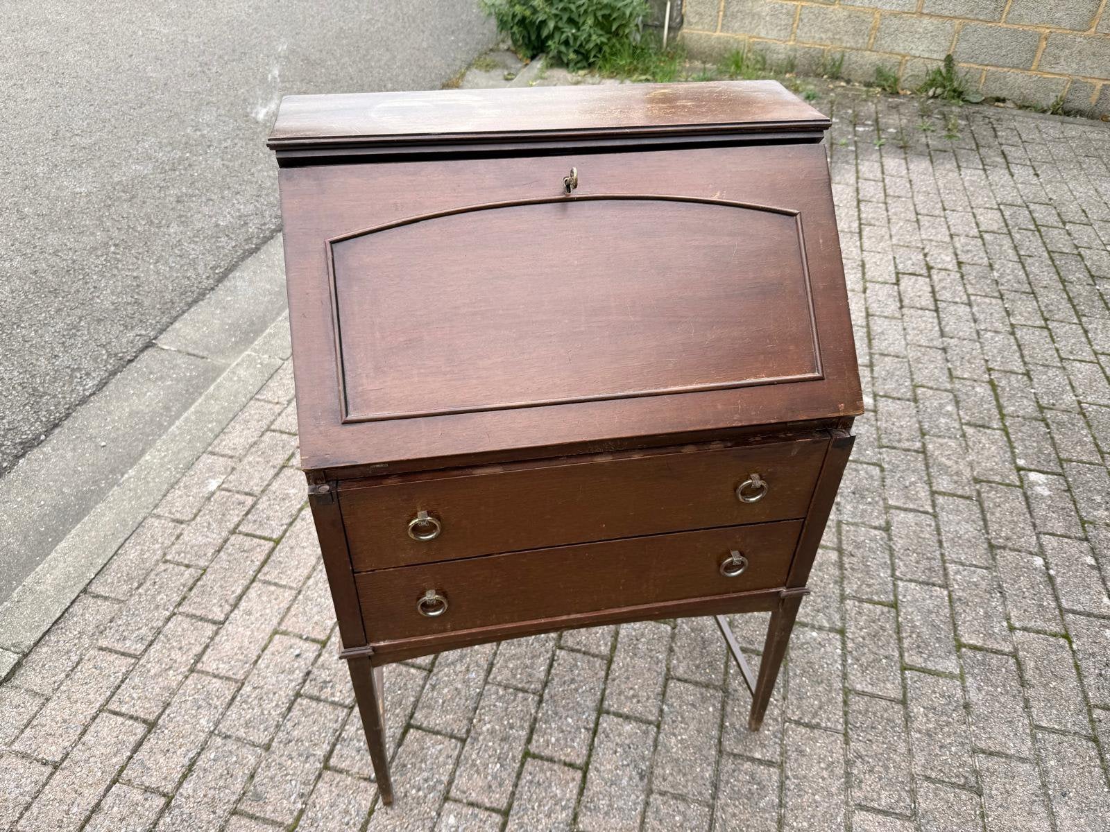 Bureau secrétaire en acajou – bon état – 6643100 cm, Enlèvement, Utilisé