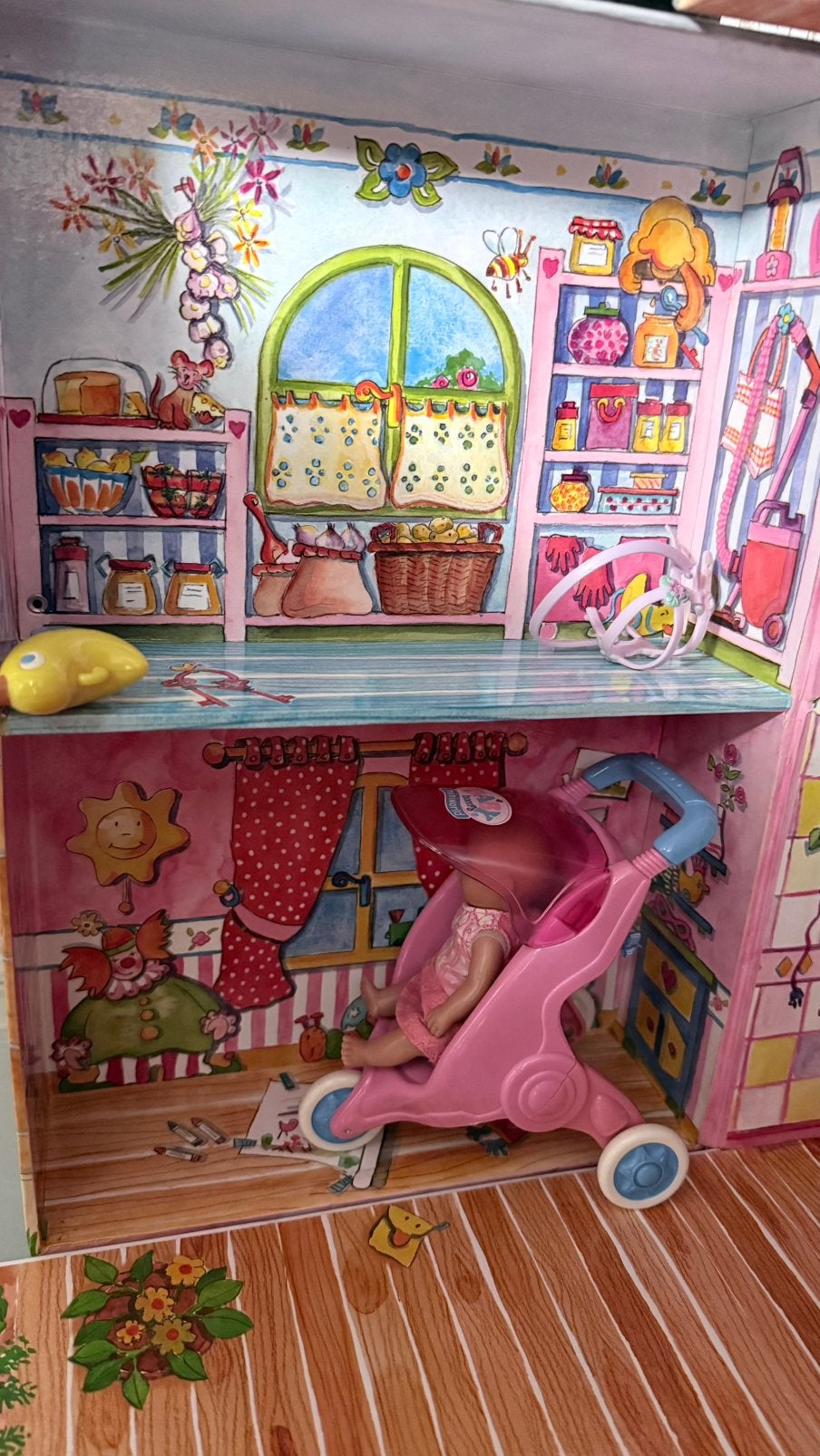 Poppenhuis Mini Baby Born incl popjes,meubels,kleedjes nieuw, Ophalen, Zo goed als nieuw, Poppenhuis