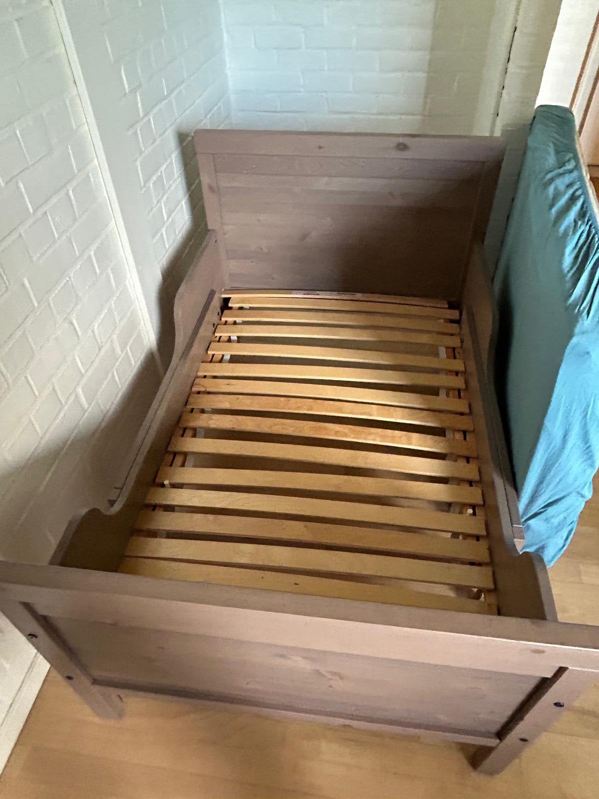 Lit evolutif ikea gris, Ophalen of Verzenden, Zo goed als nieuw, Matras