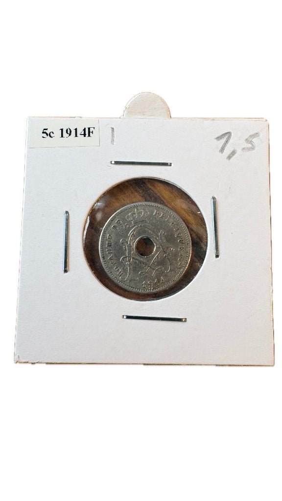 ALBERT I: 5 CENT 1914F (1), Postzegels en Munten, Munten | België, Ophalen of Verzenden