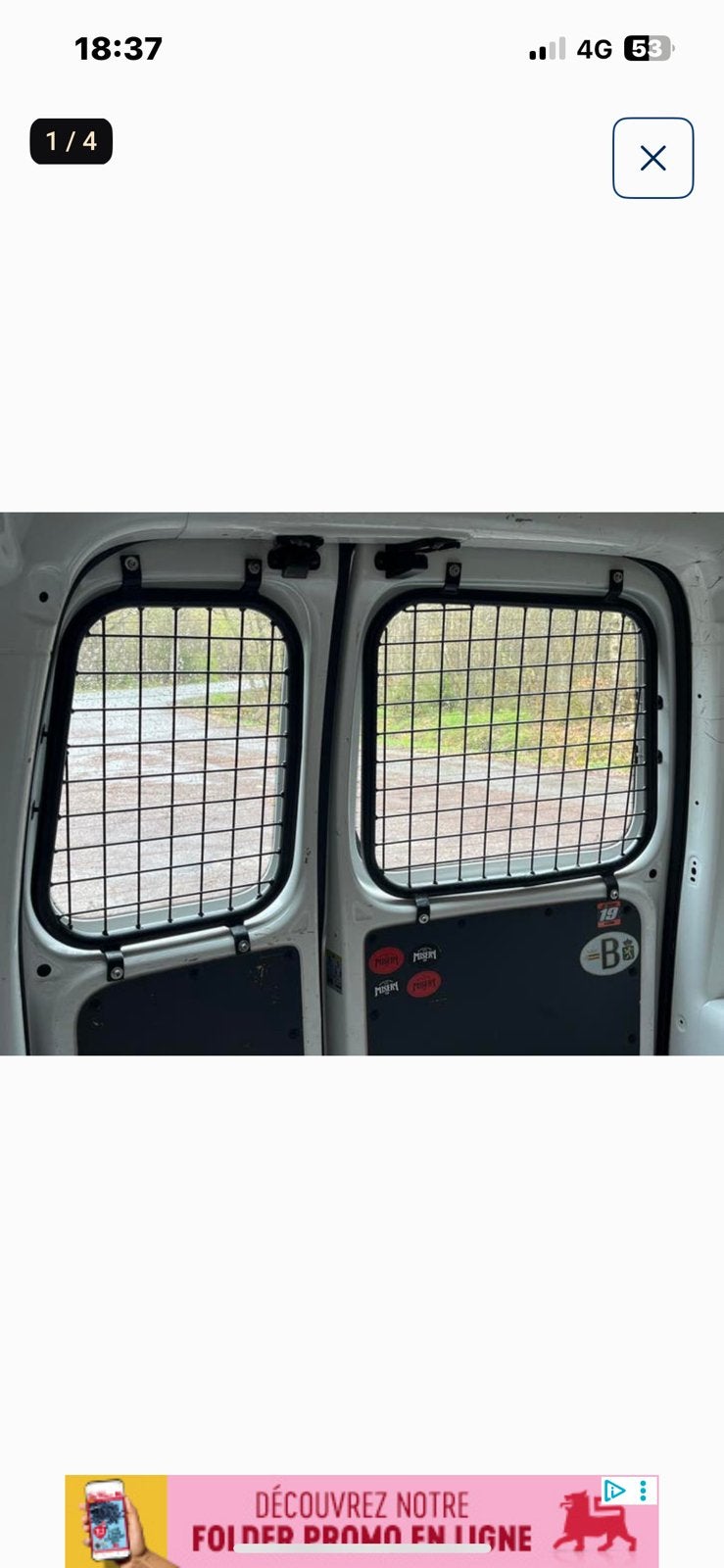 ANTI-INBRAAKrooster voor Vw Caddy dubbele achterdeur, Ophalen, Gebruikt, Volkswagen