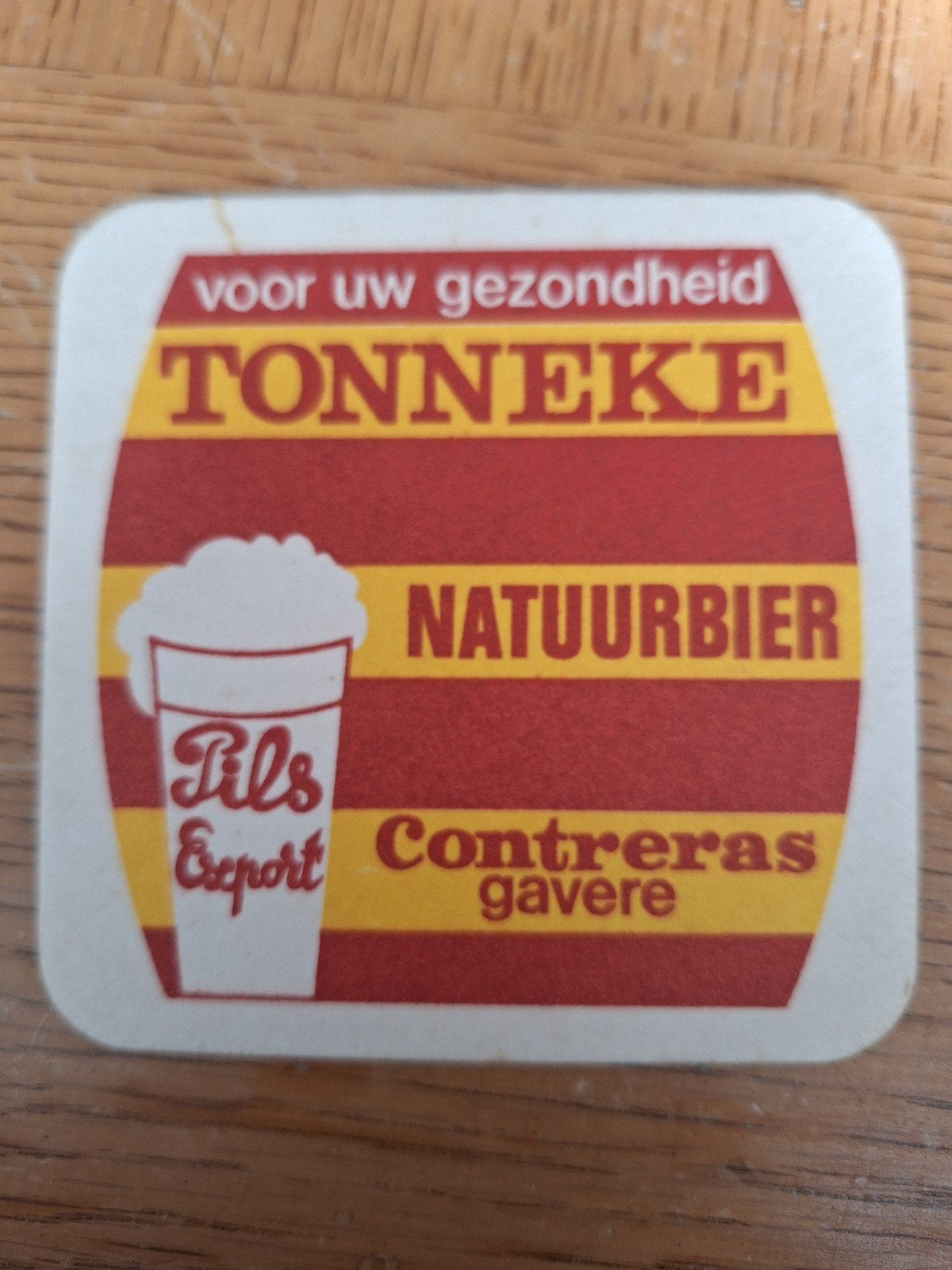 oud bierviltje brouwerij Contreras Gavere Natuurbier, Verzamelen, Ophalen of Verzenden