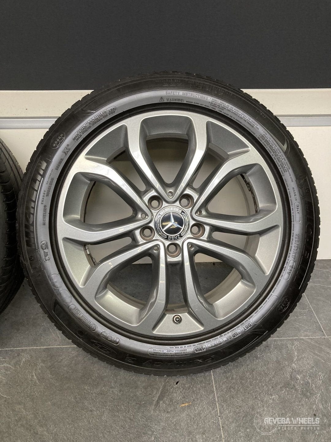 17” originele Mercedes C w205 velgen + banden 5x112 A2054010, Gebruikt, -, -, Banden en Velgen