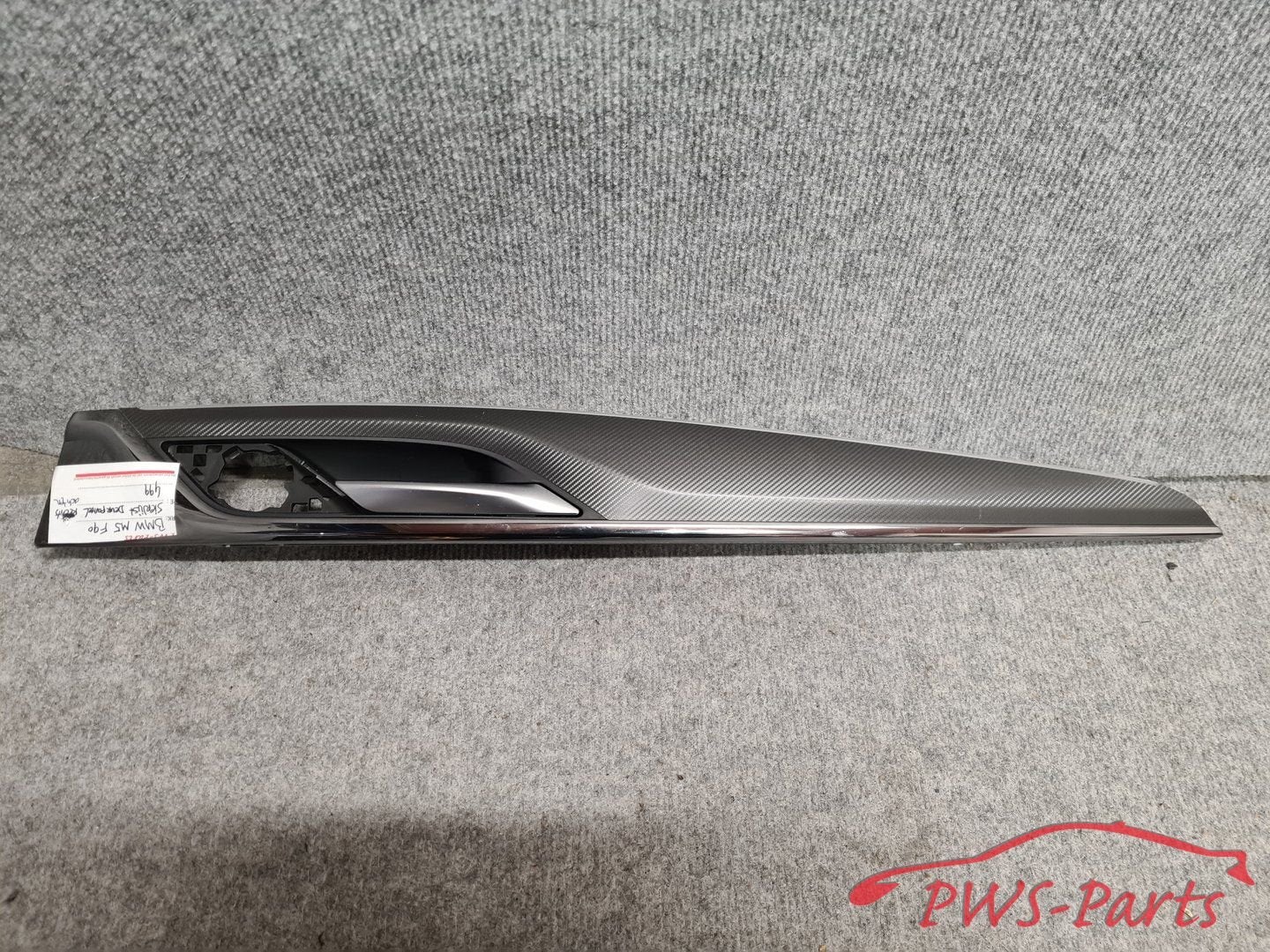 BMW M5 F90 CARBON DEURPANEEL INTERIEURLIJST RECHTS ACHTER OR, Gebruikt, -, -, Ophalen of Verzenden