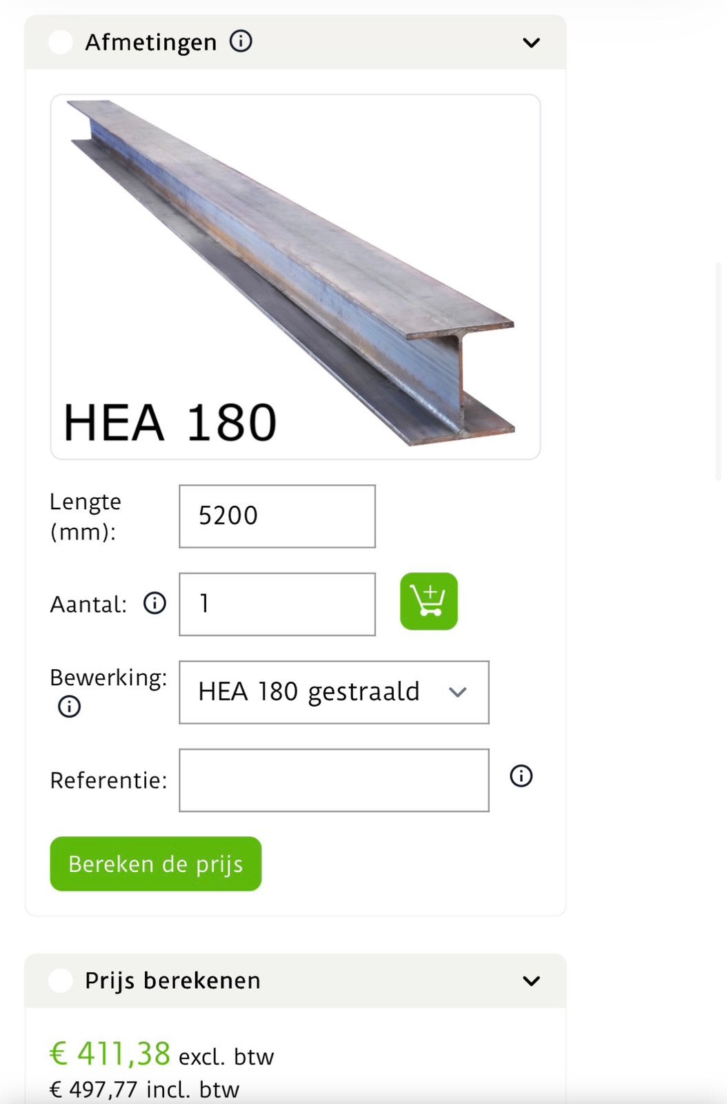 Poutrel HEA 180, Doe-het-zelf en Bouw, Metalen, Ophalen, Nieuw