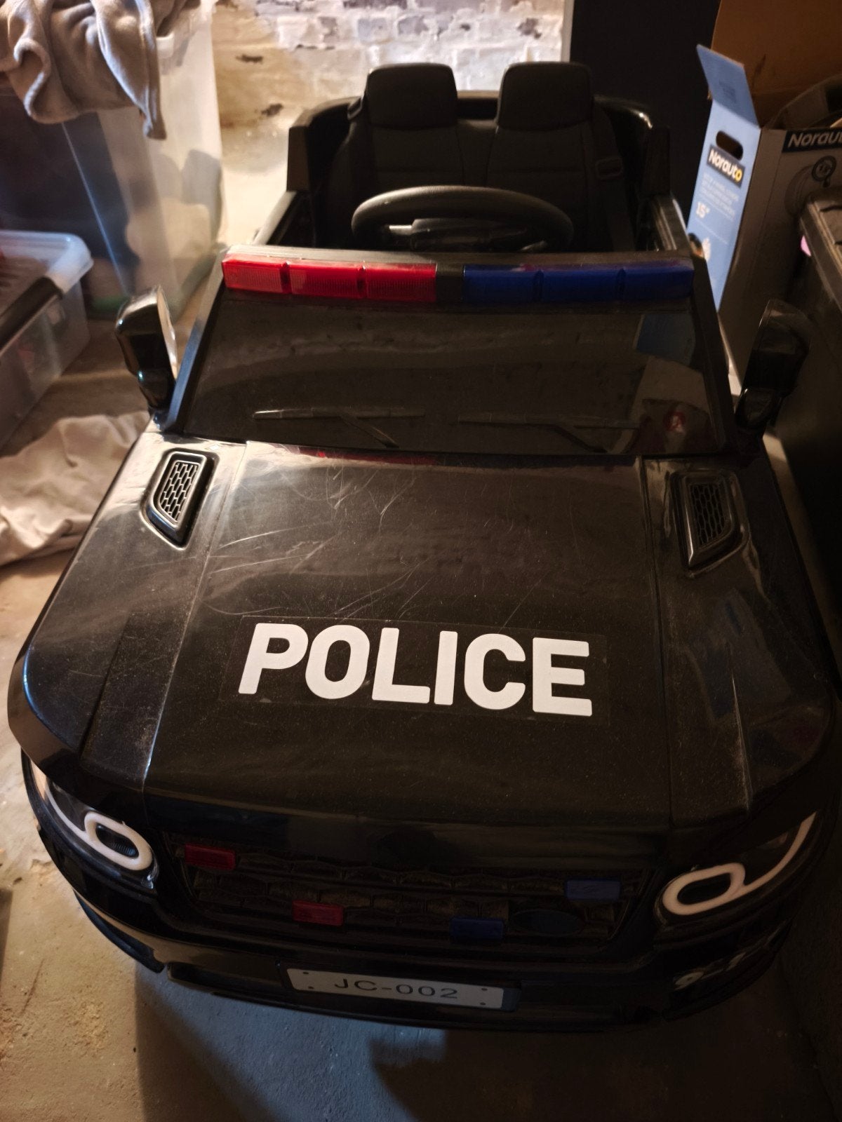 politie auto met gordels, Kinderen en Baby's, Speelgoed | Buiten | Voertuigen en Loopfietsen, Ophalen, Gebruikt