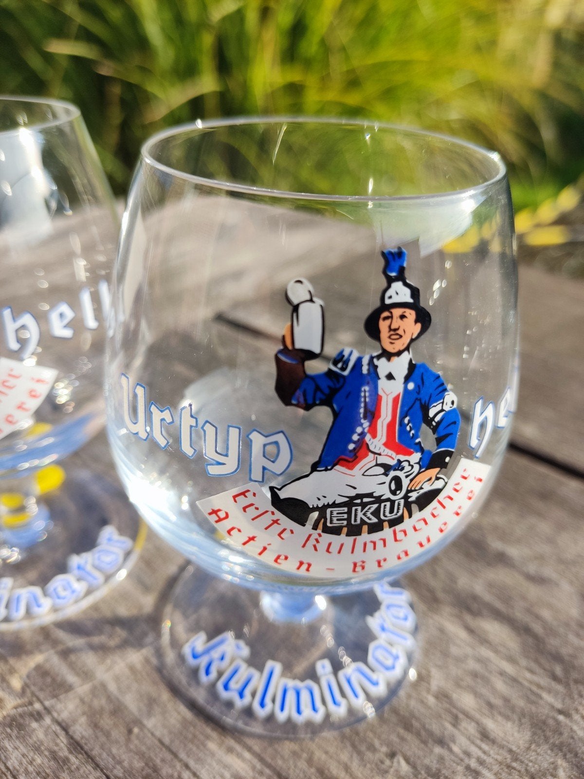 2x EKU Kulmbacher Kelkglazen – Kulminator / Urtyp Hell - Vin, Collections, Enlèvement, Comme neuf, Verre à bière