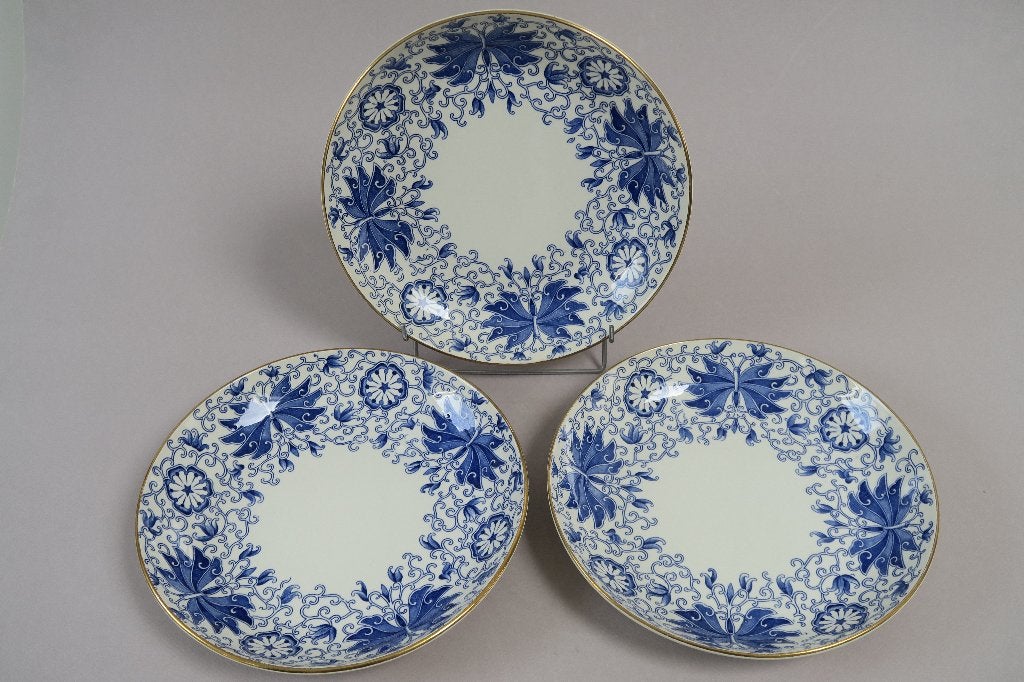 3 assiettes faïence Boch Frères Keralux monéta ou Bretagne, Enlèvement ou Envoi