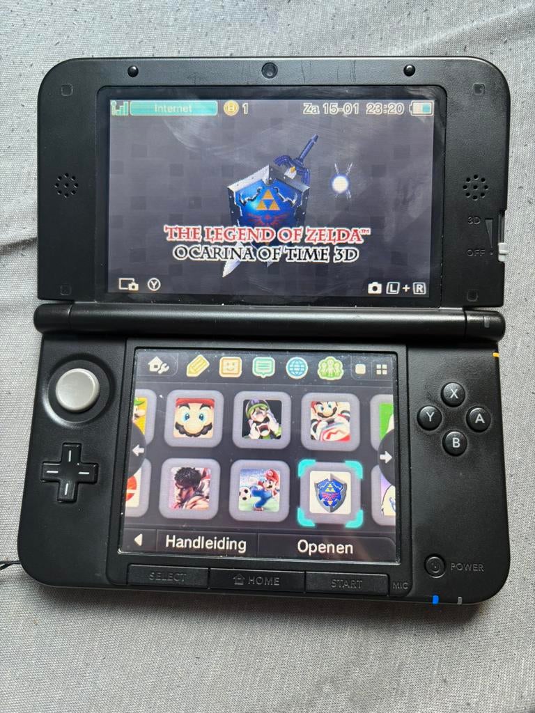 Nitendo 3DS XL, Games en Spelcomputers, Spelcomputers | Nintendo 2DS en 3DS, Zo goed als nieuw, 3DS, Rood, Met games, Met beschermhoes of tas