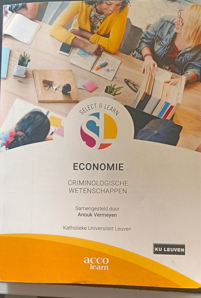economie voor criminologen, Enlèvement ou Envoi, Comme neuf, Enseignement supérieur, Acco