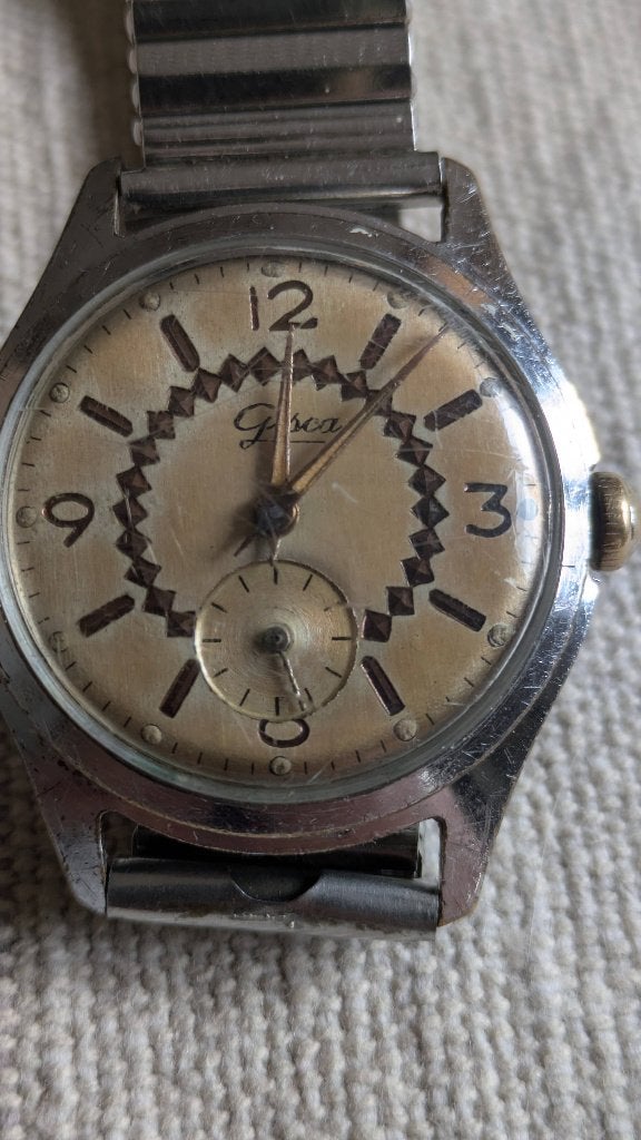 Montre Gisca, Bijoux, Sacs & Beauté, Montre-bracelet, Autres marques, Enlèvement ou Envoi, Acier