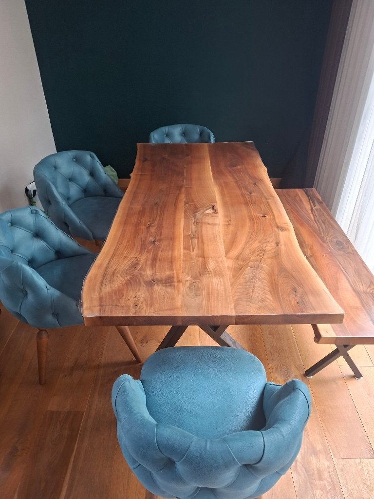 Table à manger bois massif epoxy, Maison & Meubles, 100 à 150 cm, Cinq personnes ou plus, 150 à 200 cm, Comme neuf