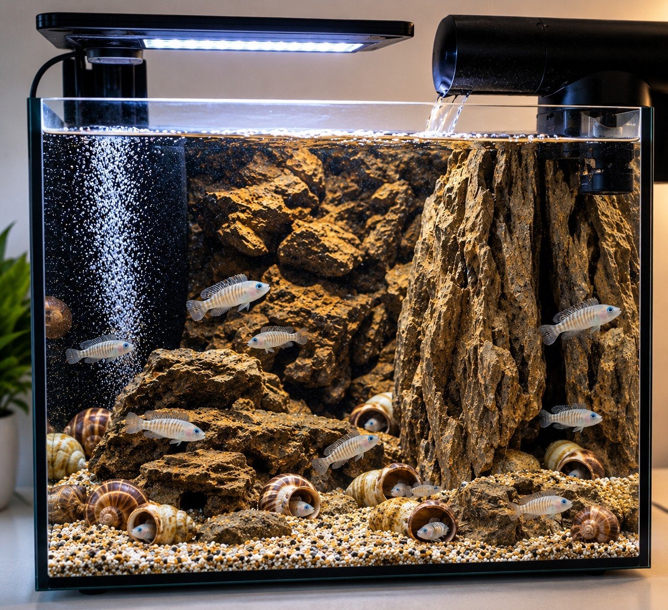 aquarium met tanganyikavissen, Dieren en Toebehoren, Vis, Zoetwatervis
