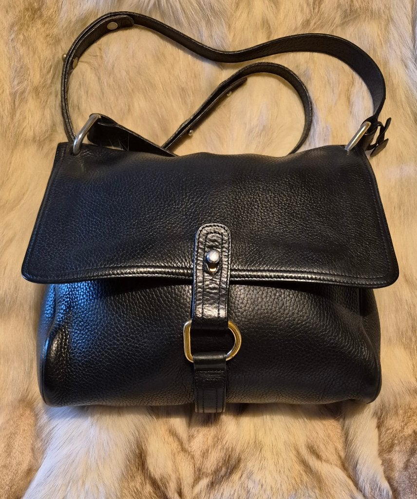 Delvaux vintage schoudertas, Overige merken, Zwart, Ophalen of Verzenden, Zo goed als nieuw