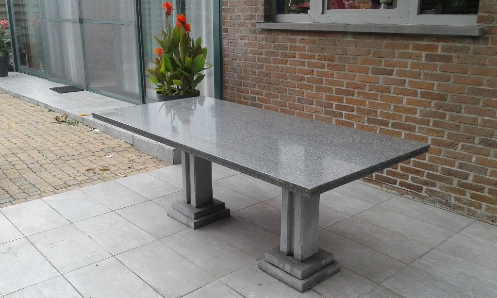 granieten tuintafel, Ophalen, Zo goed als nieuw, Rechthoekig, Overige materialen