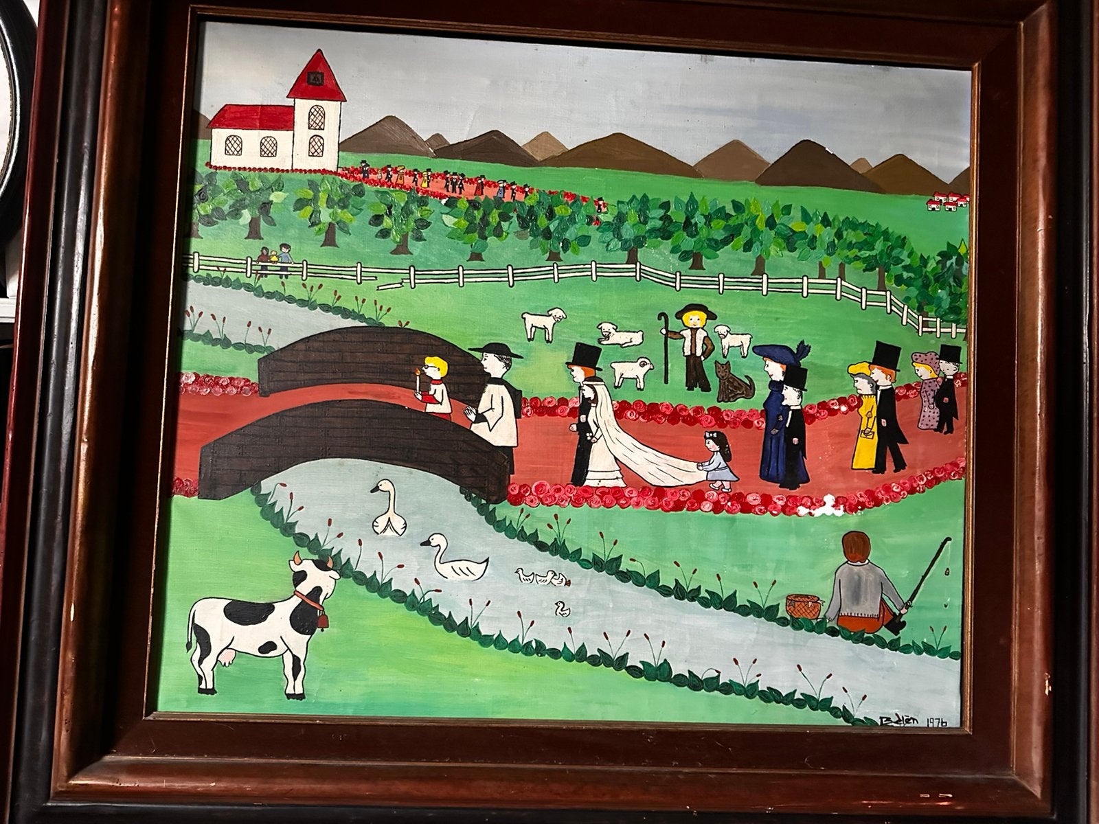 Peinture à l'huile sur toile, Enlèvement, Signé, Peinture à l'huile