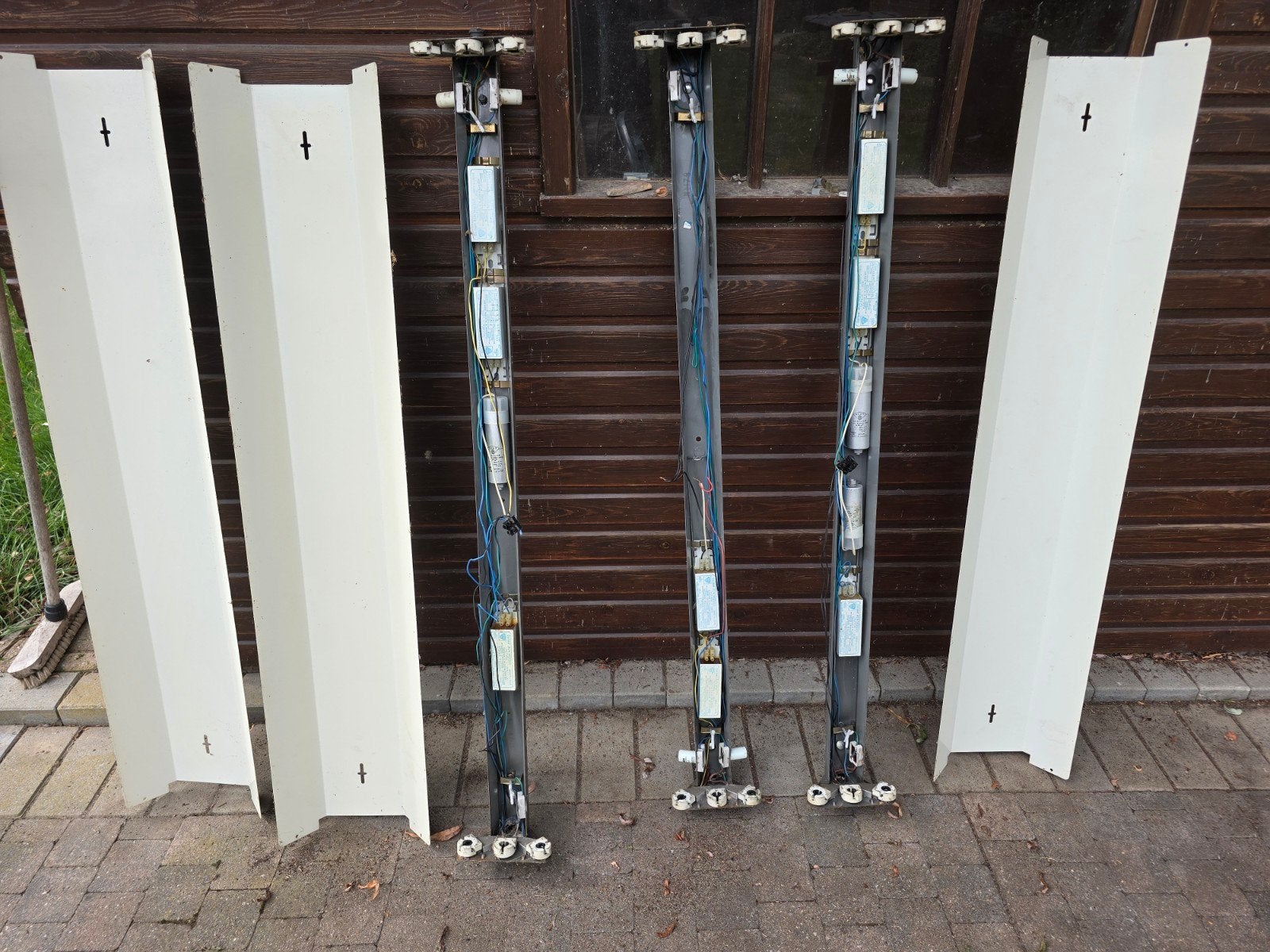 3x TL-verlichtingsarmatuur inclusief 5 TL-buizen, Ophalen, Gebruikt