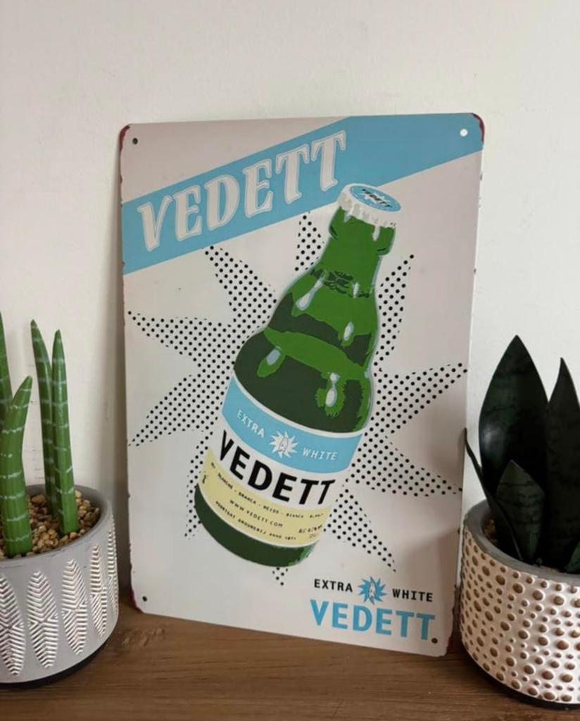Panneau d'affichage en métal Vedett, Enlèvement ou Envoi, Neuf, Panneau publicitaire