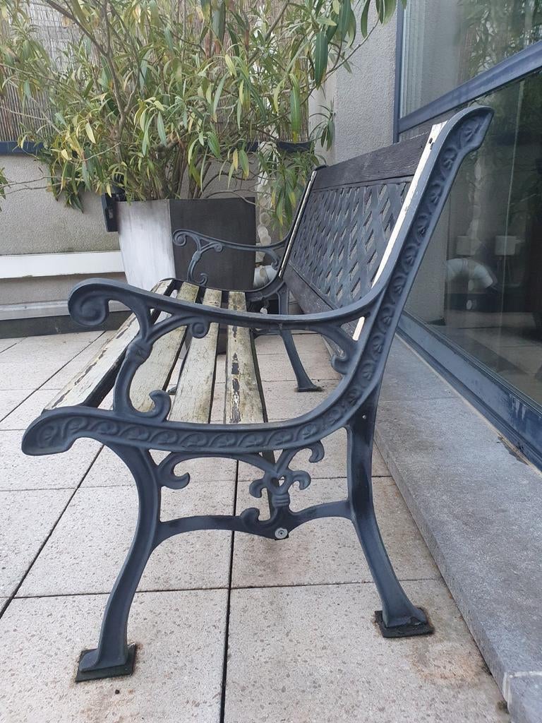 Banc de jardin en fonte, Enlèvement, Utilisé, Métal