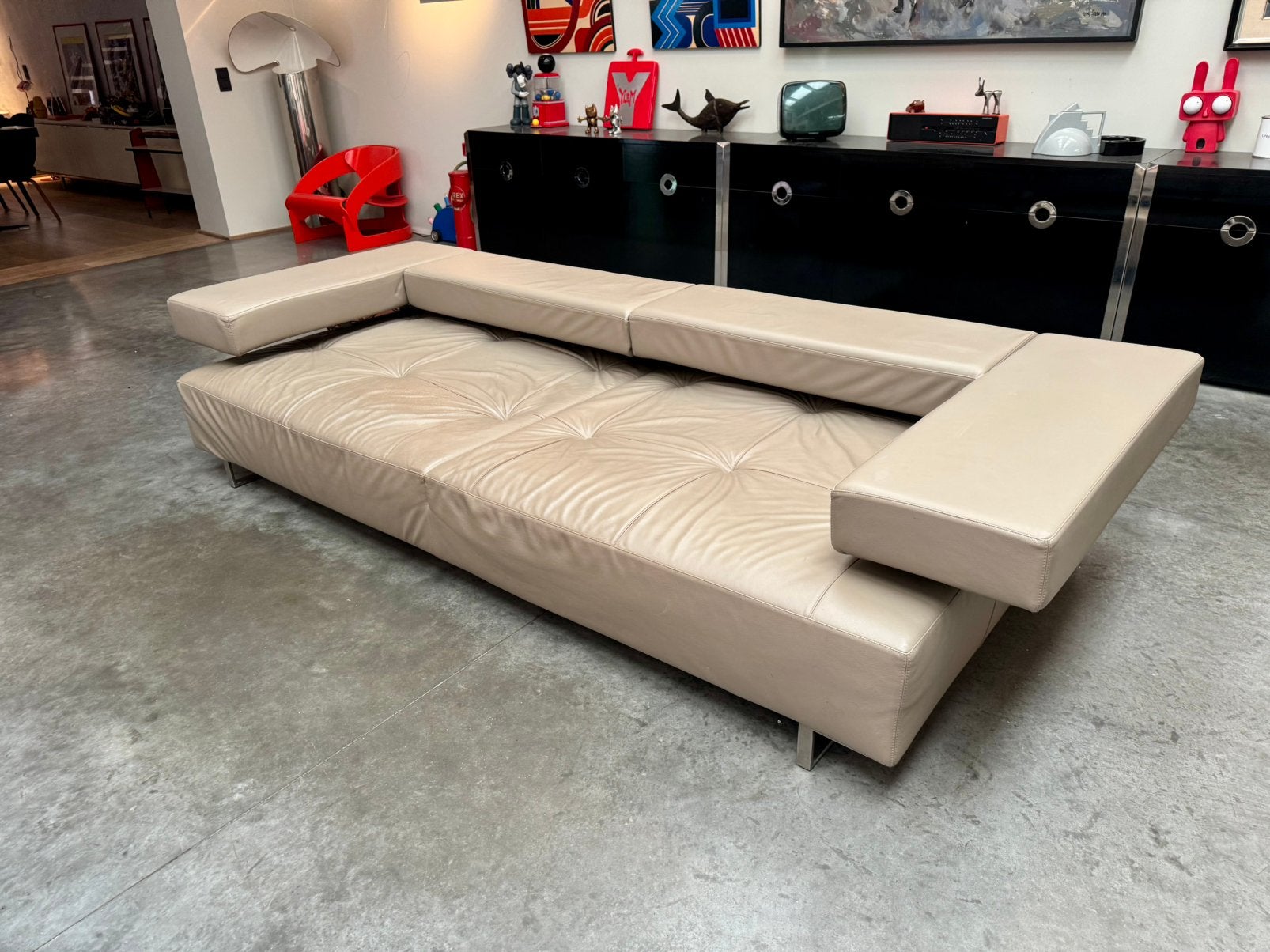 Rare canapé modulable ARKETIPO Loft Cuir Design Italy, Maison & Meubles, 250 à 300 cm, Enlèvement ou Envoi, Quatre personnes ou plus