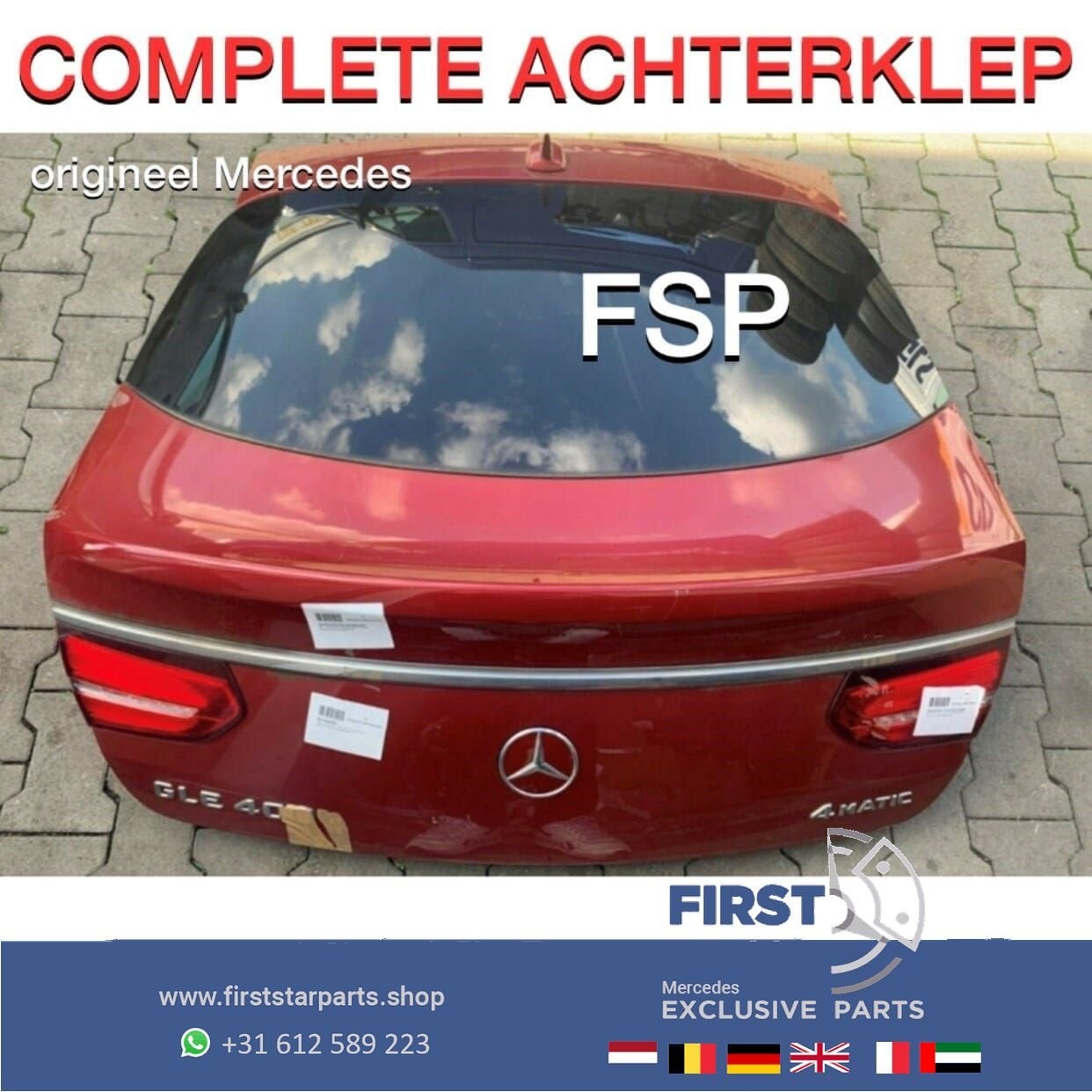 A2927400105 W292 C292 GLE COUPÉ ACHTERKLEP COMPLEET ORIGINEE, Utilisé, -, -, Enlèvement ou Envoi