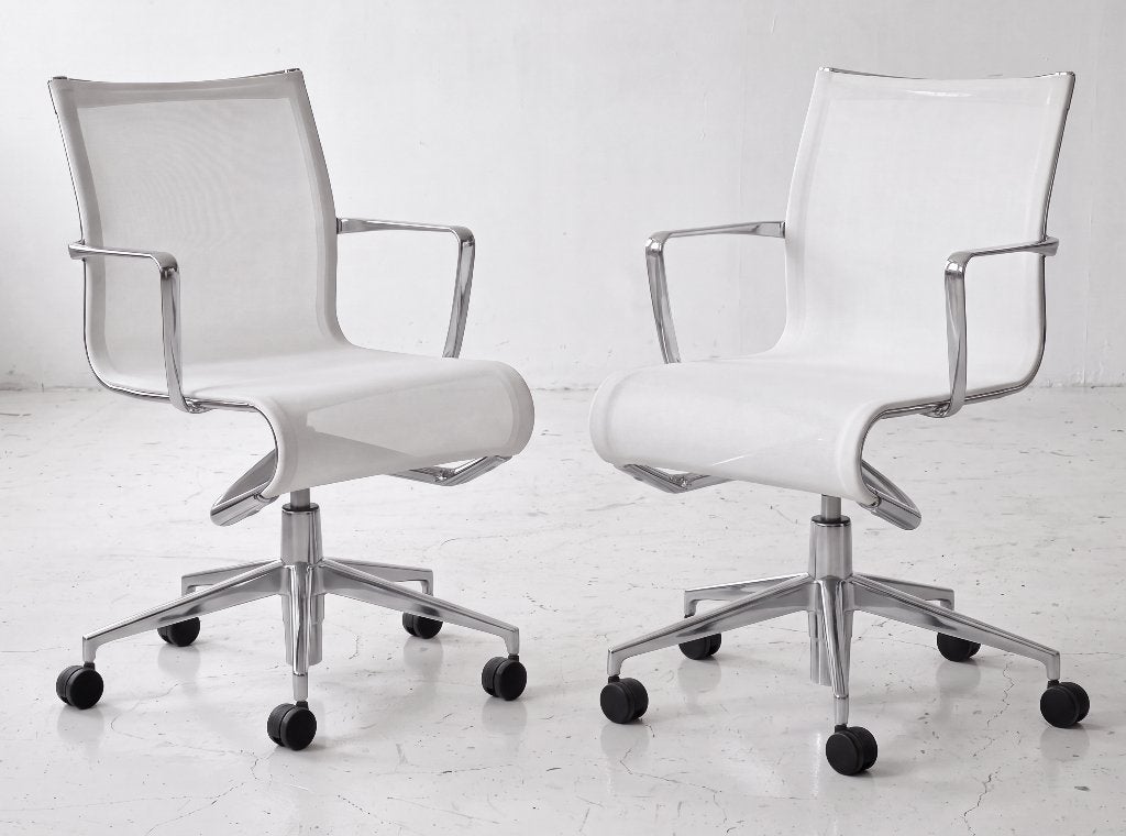 6x Alias Rollingframe 44 / 434 design bureaustoelen ZGAN, Ophalen, Zo goed als nieuw, Wit, Bureaustoel