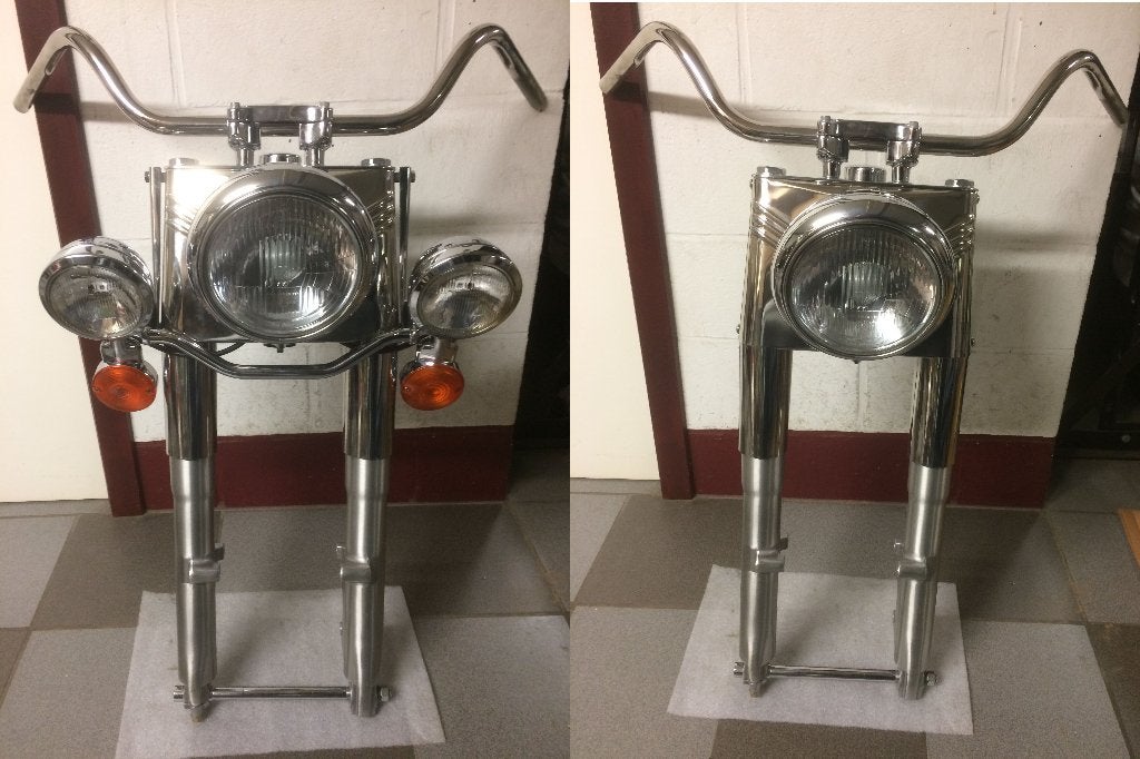 Harley Fatboy / Heritage voorvork (EVO/TWIN-CAM met 19mm as), Motoren, Onderdelen | Harley-Davidson, Ophalen, Gebruikt