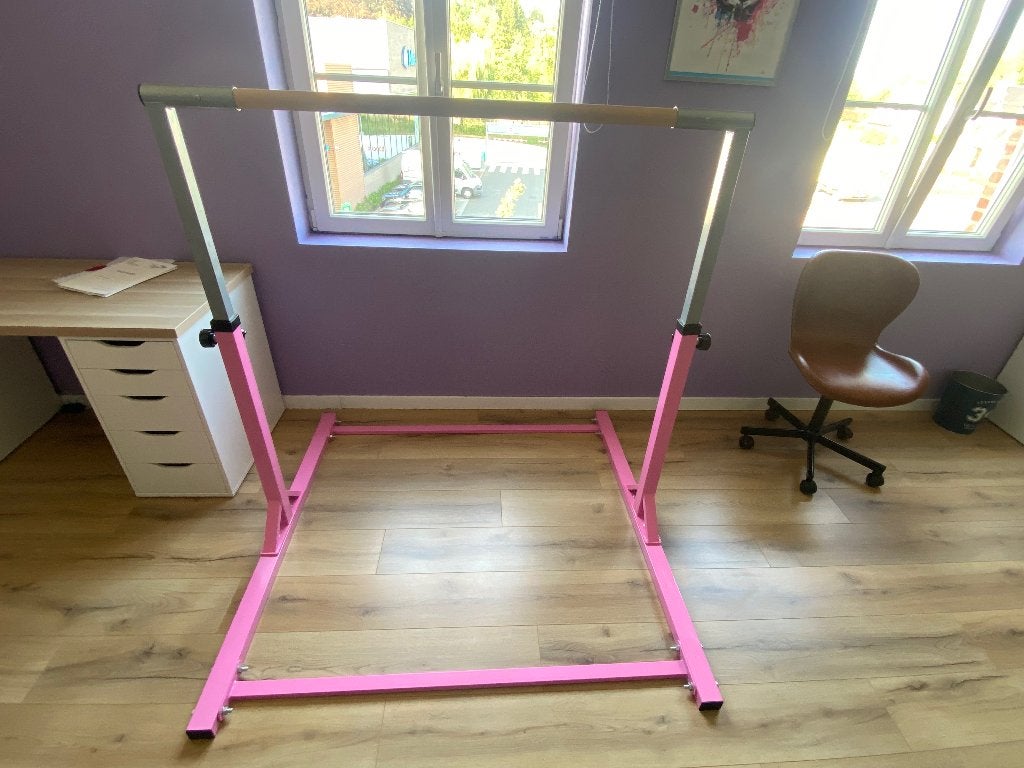 Rekstok gymnastiek Roze, Sport en Fitness, Turnen, Ophalen, Zo goed als nieuw, Roze, Materiaal