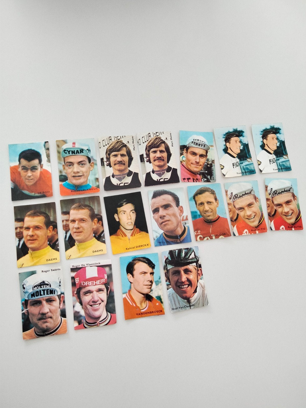 18 vintage jaren 70 kaartjes wielrennen Victoria, Ophalen of Verzenden