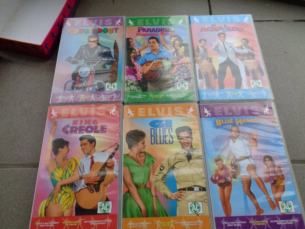 elvis 6 delige vhs moviebox in nieuwstaat VHS, CD & DVD, Action et Aventure, Anglais, Enlèvement, Coffret