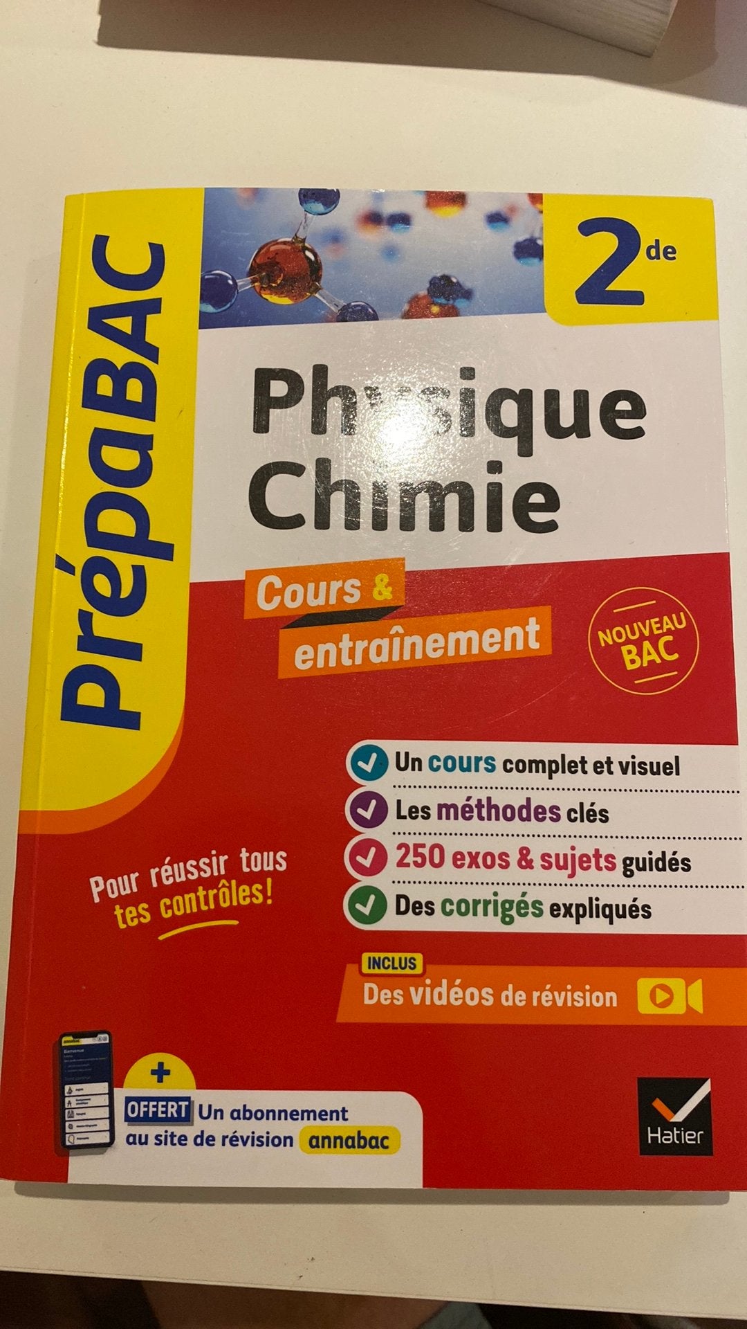 Prepa bac : cours & entrainelent PHYSIQUE-CHIMIE, Livres, Enlèvement, Comme neuf, Physique