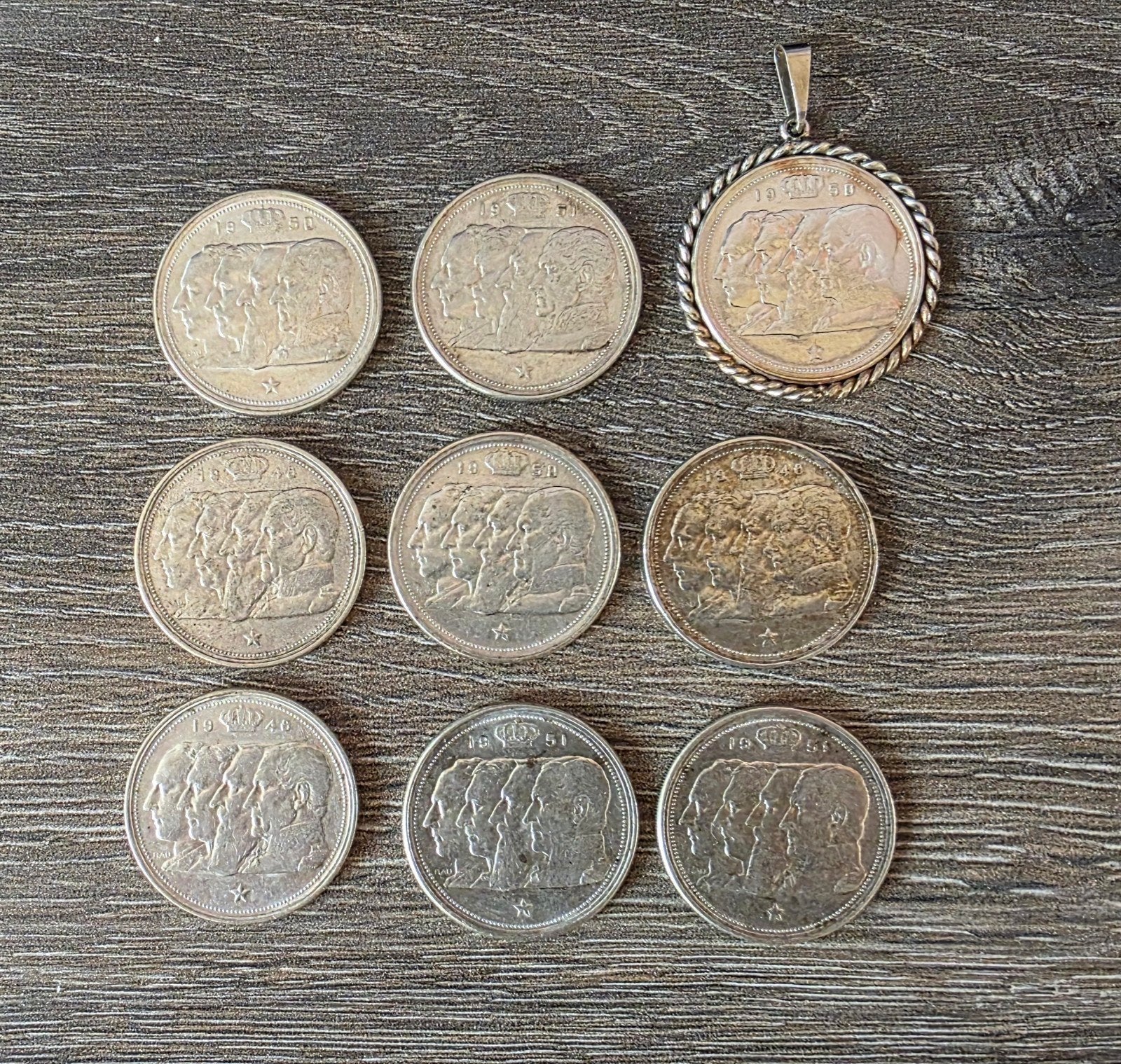 Pièces belges en argent, 9 x 100 Fr « quatre rois », Timbres & Monnaies, Monnaies | Belgique, Enlèvement ou Envoi, Argent, Argent
