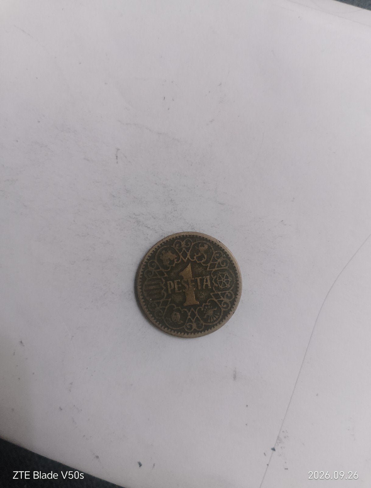 munt spain 1944, Ophalen of Verzenden